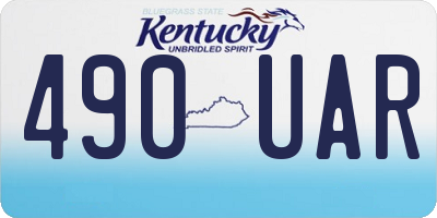KY license plate 490UAR