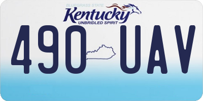 KY license plate 490UAV