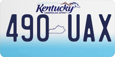 KY license plate 490UAX