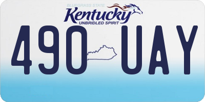 KY license plate 490UAY