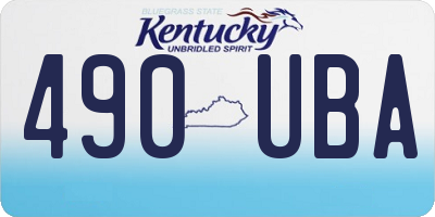 KY license plate 490UBA