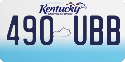 KY license plate 490UBB