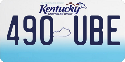 KY license plate 490UBE