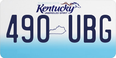 KY license plate 490UBG