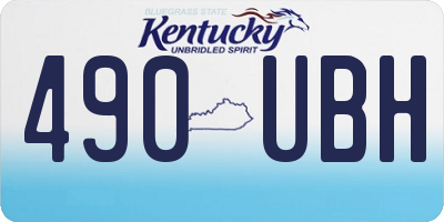 KY license plate 490UBH