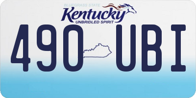 KY license plate 490UBI