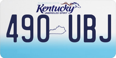 KY license plate 490UBJ