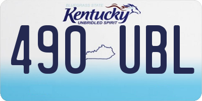 KY license plate 490UBL