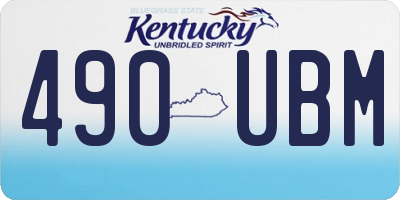 KY license plate 490UBM