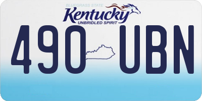 KY license plate 490UBN