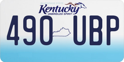 KY license plate 490UBP