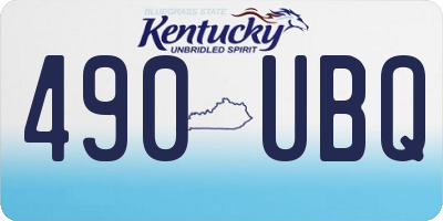 KY license plate 490UBQ