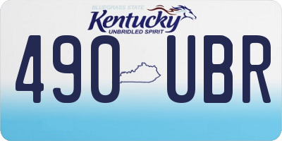 KY license plate 490UBR
