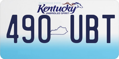 KY license plate 490UBT