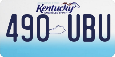 KY license plate 490UBU