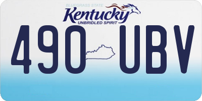 KY license plate 490UBV