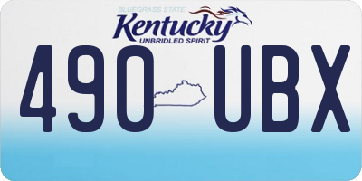 KY license plate 490UBX