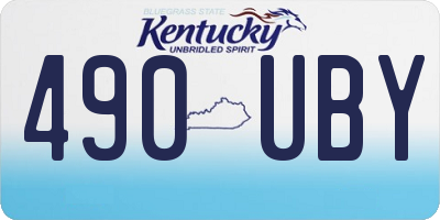KY license plate 490UBY