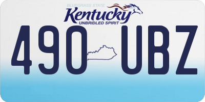 KY license plate 490UBZ