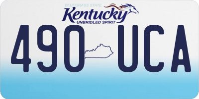 KY license plate 490UCA