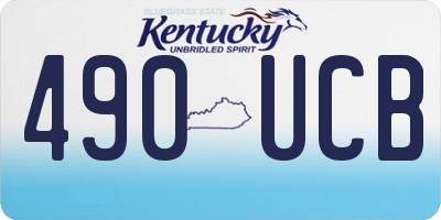 KY license plate 490UCB
