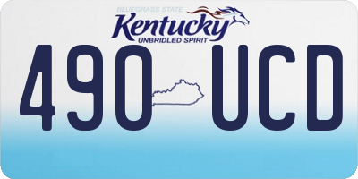 KY license plate 490UCD