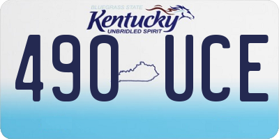 KY license plate 490UCE