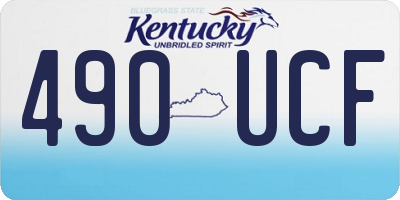 KY license plate 490UCF