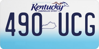 KY license plate 490UCG