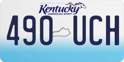 KY license plate 490UCH