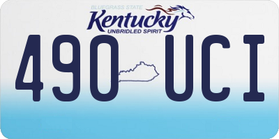 KY license plate 490UCI