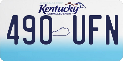 KY license plate 490UFN