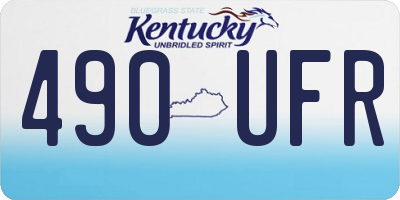 KY license plate 490UFR