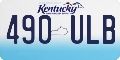 KY license plate 490ULB