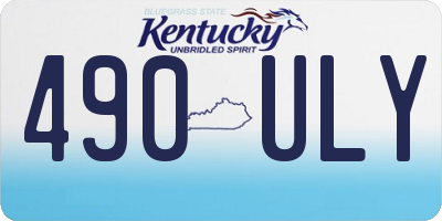 KY license plate 490ULY