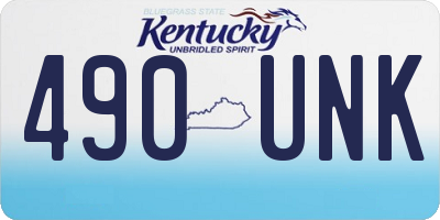KY license plate 490UNK