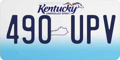 KY license plate 490UPV