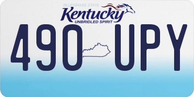 KY license plate 490UPY
