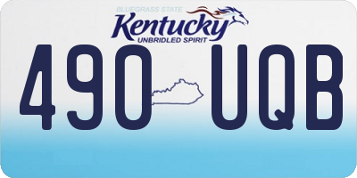 KY license plate 490UQB