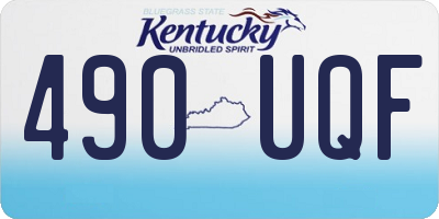 KY license plate 490UQF