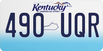 KY license plate 490UQR