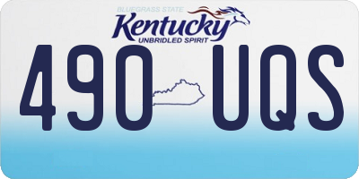 KY license plate 490UQS
