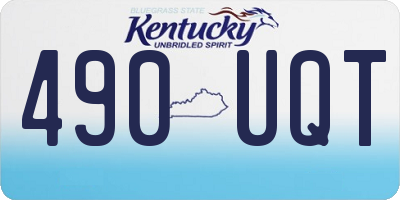 KY license plate 490UQT