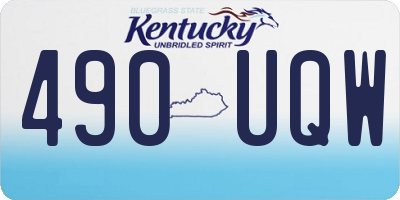 KY license plate 490UQW