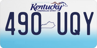 KY license plate 490UQY