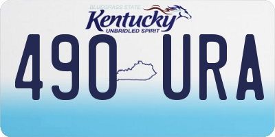 KY license plate 490URA