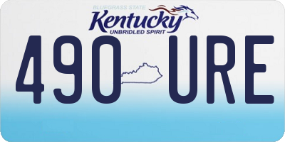 KY license plate 490URE