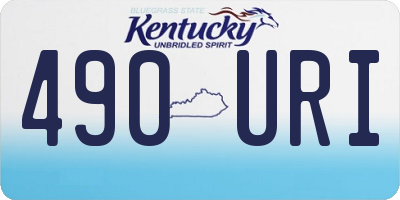 KY license plate 490URI