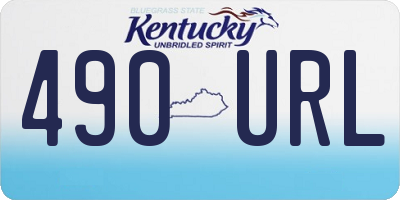 KY license plate 490URL