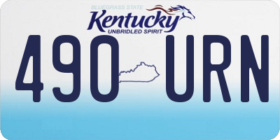 KY license plate 490URN